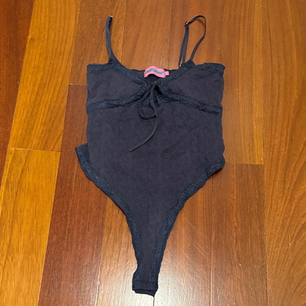 Edikted Navy Lace Bodysuit - Small